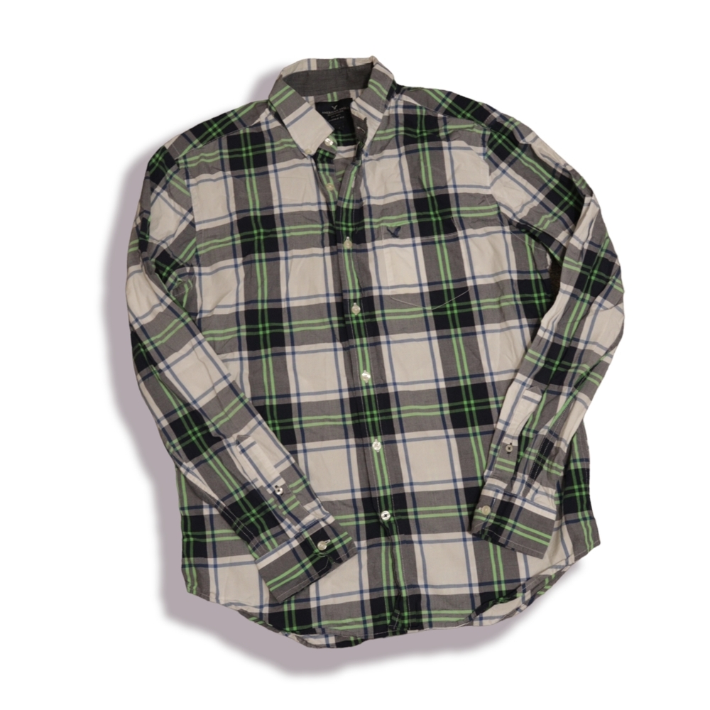AE classic fit plaid